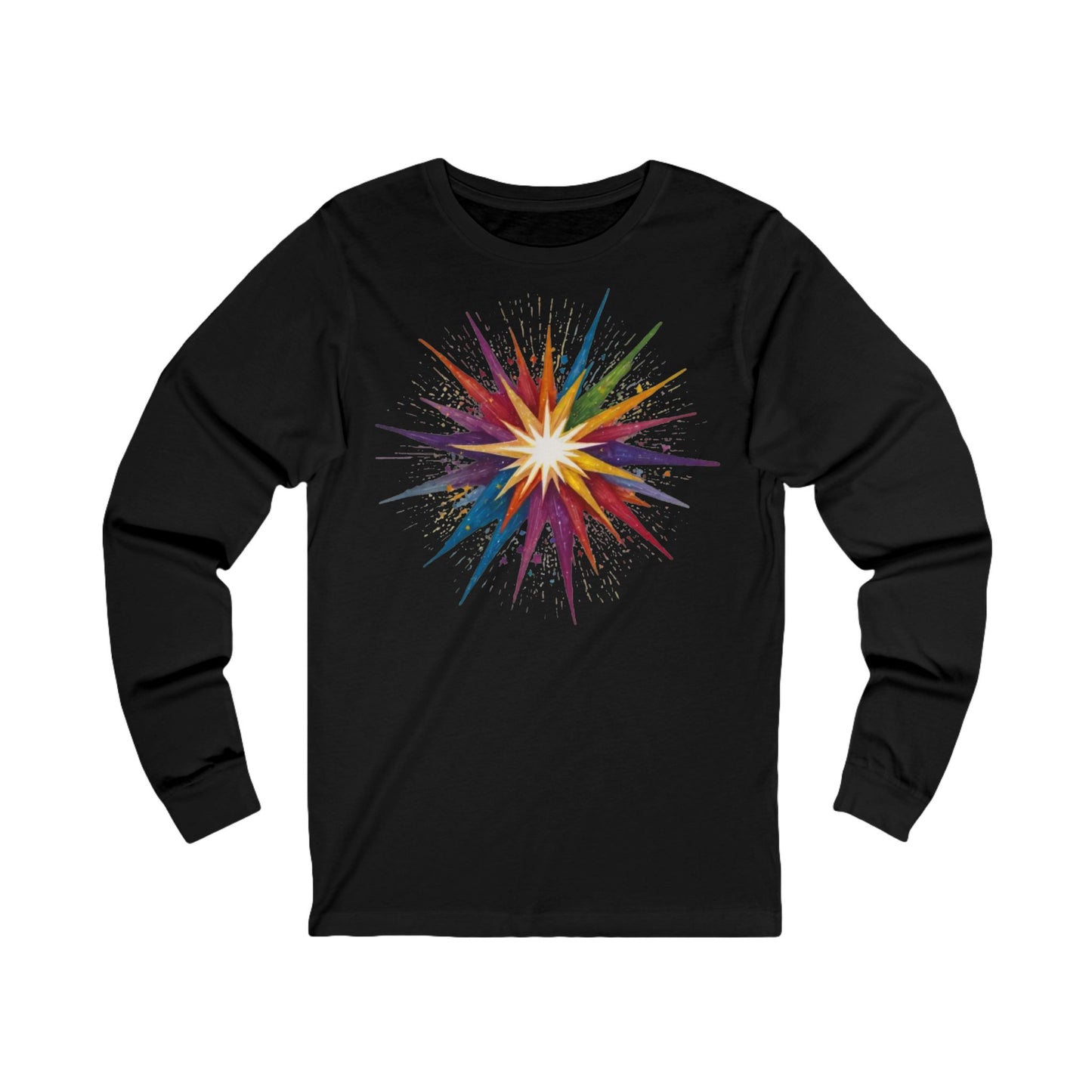 Colourful Exploding Star - Unisex Long Sleeve T-Shirt