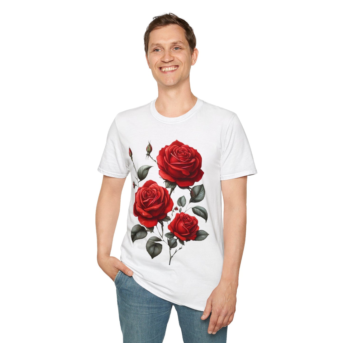 Three Red Roses - Unisex T-Shirt