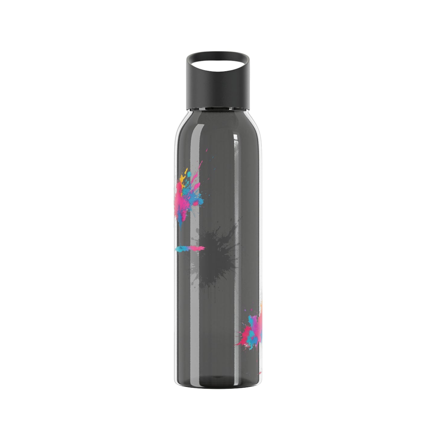 Colourful Paint Splatter - Sky Water Bottle