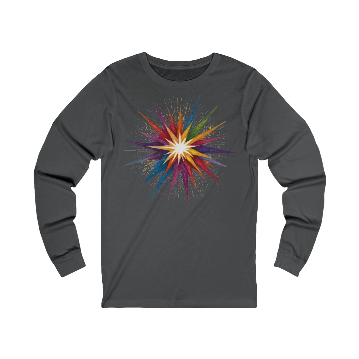 Colourful Exploding Star - Unisex Long Sleeve T-Shirt