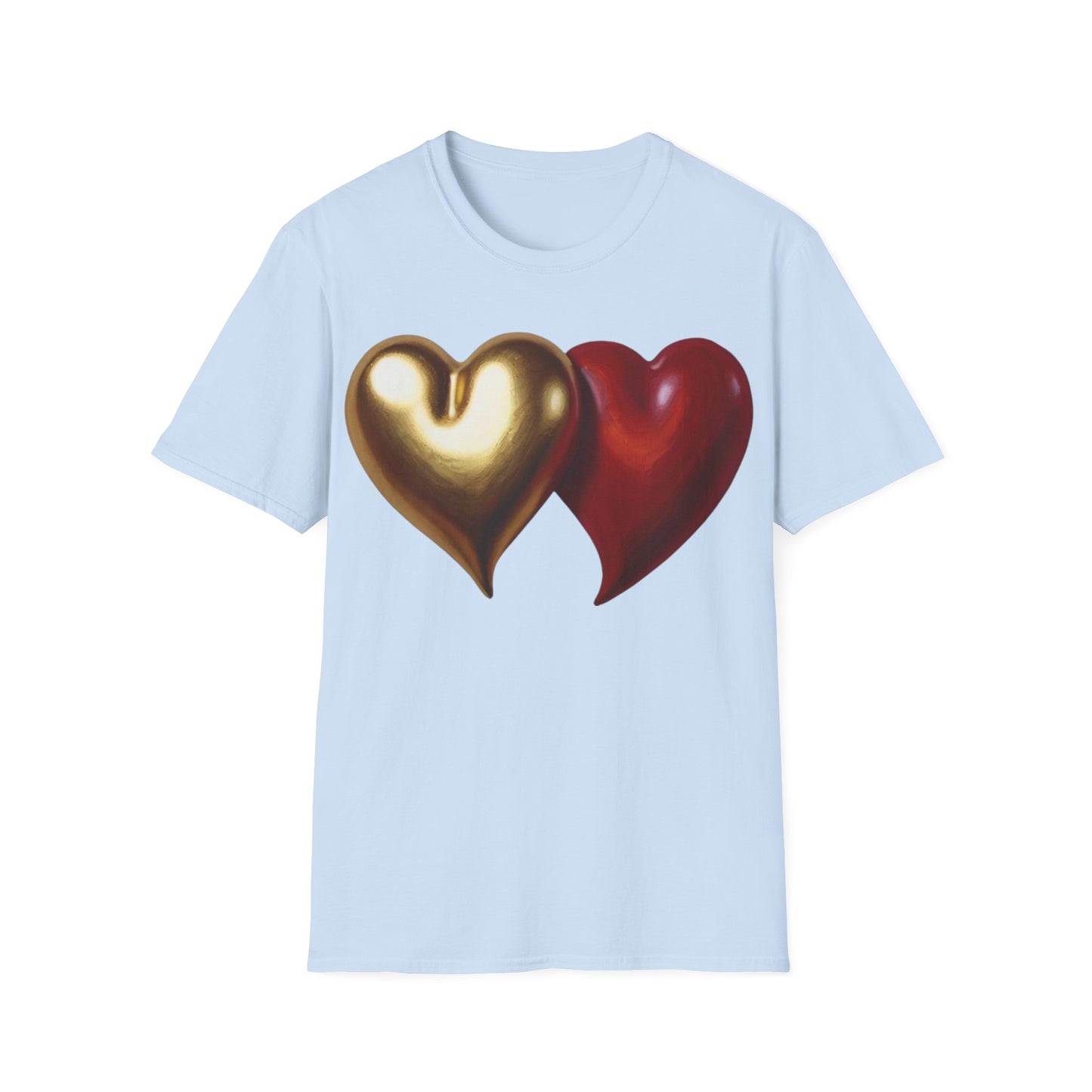 Gold And Red Love Heart - Unisex T-Shirt