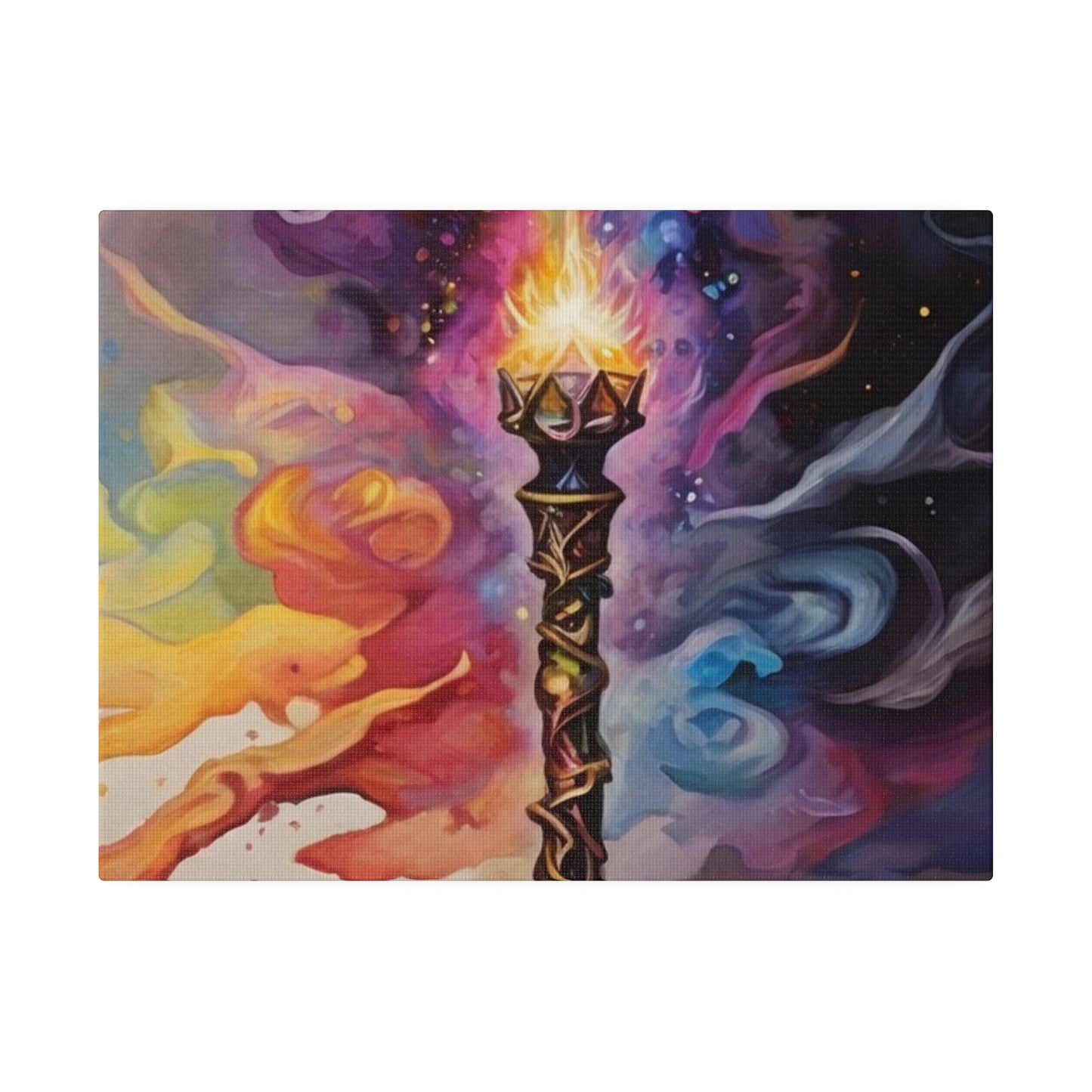 Colourful Torch - Matte Canvas, Stretched, 0.75"