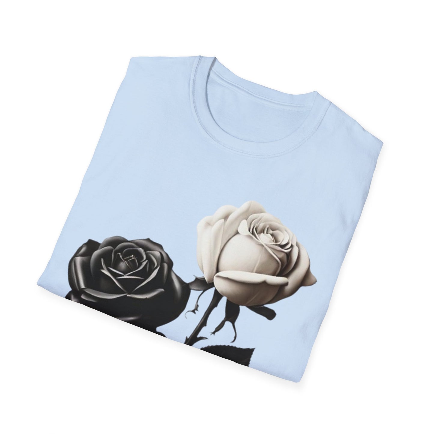 Black and White Rose - Unisex T-Shirt