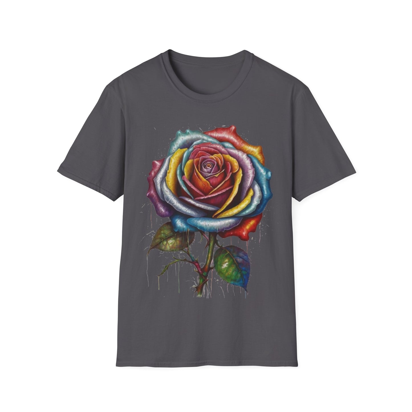 Messy Multicoloured Rose - Unisex T-Shirt