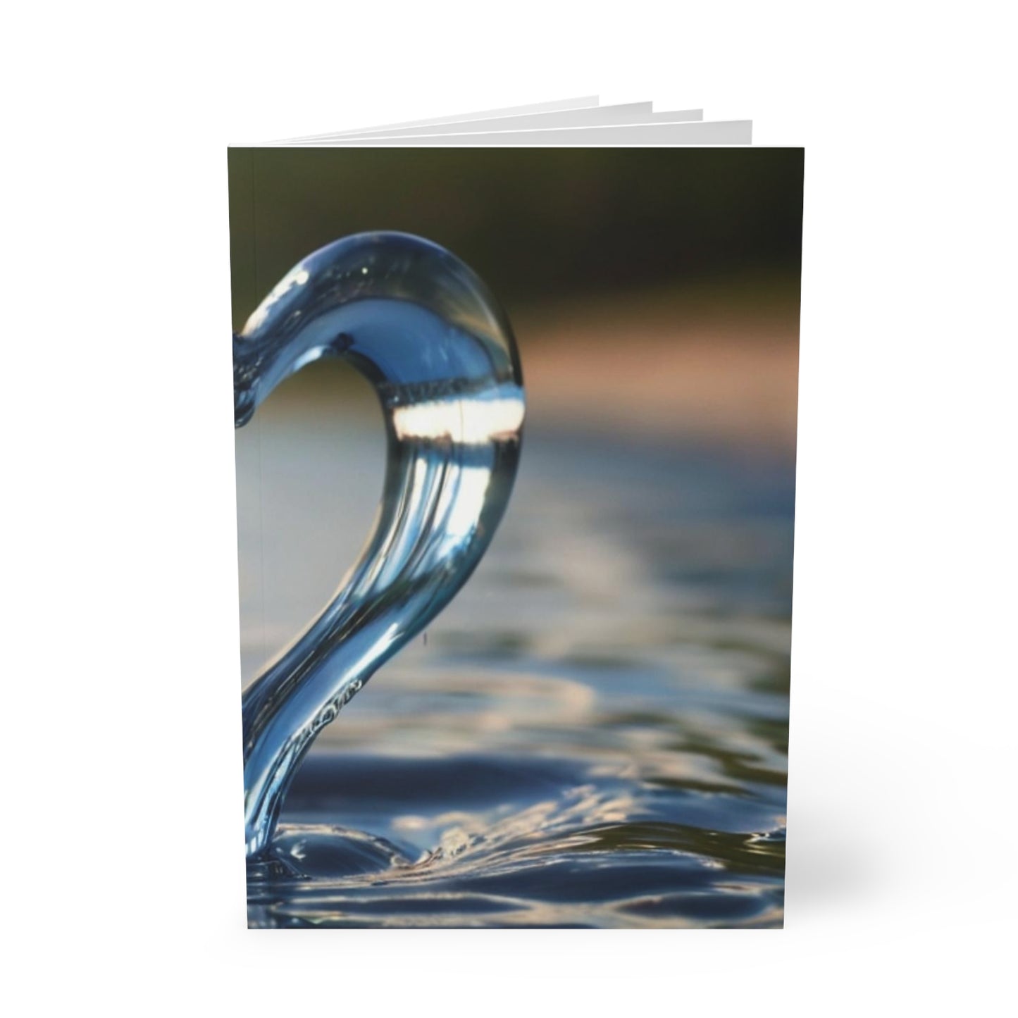 Water Love Heart - Softcover Notebook, A5