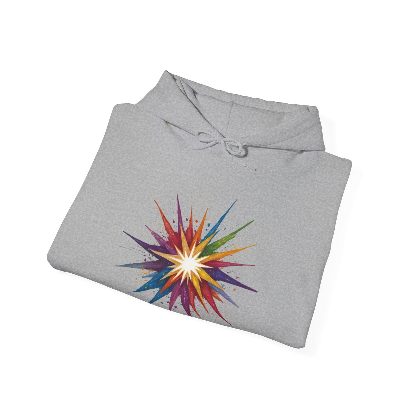 Colourful Exploding Star - Unisex Hooded Sweatshirt