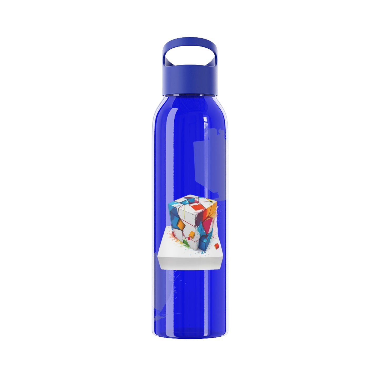 Colourful Cubes - Sky Water Bottle