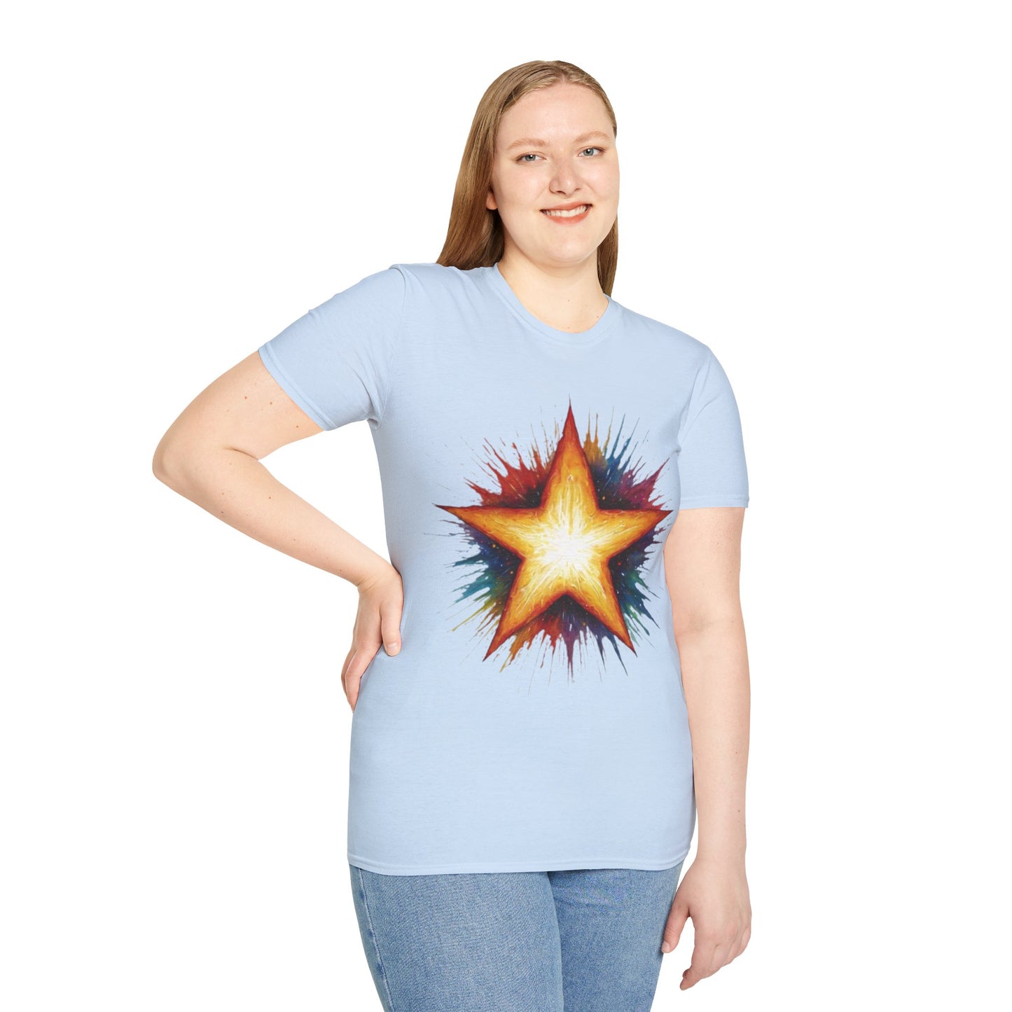 Burning Golden Star - Unisex T-Shirt