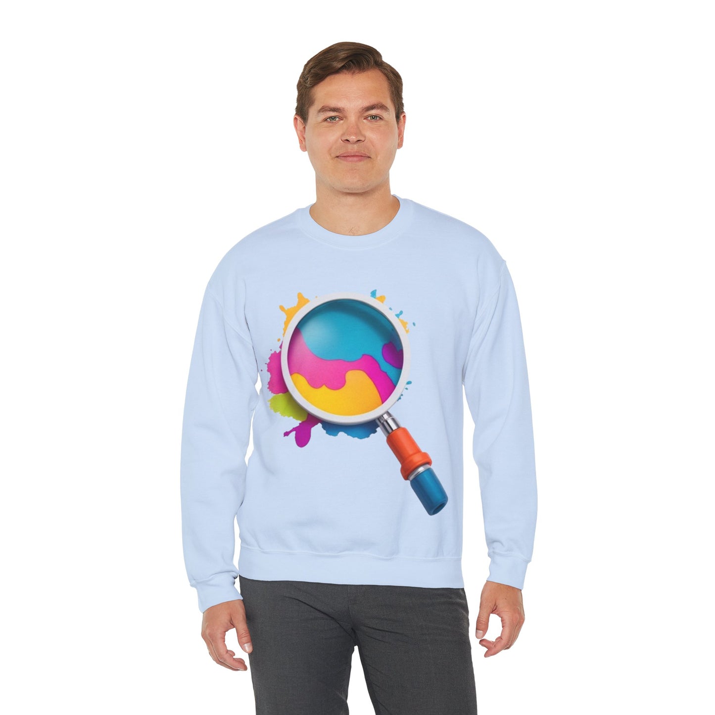 Colourful Magnifying Glass - Unisex Crewneck Sweatshirt
