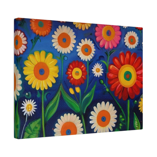 Colourful Daisies Canvas - Matte Canvas, Stretched, 0.75"