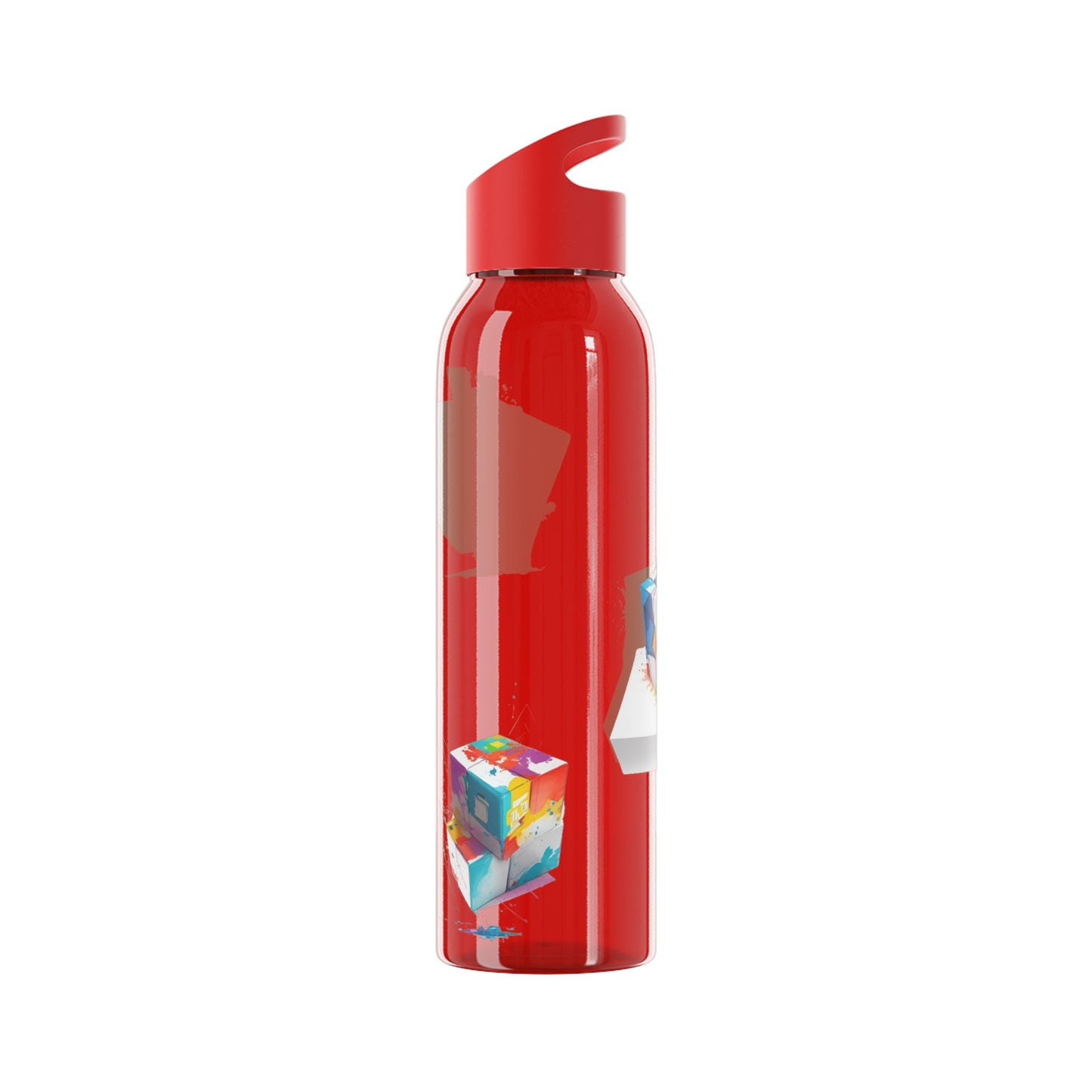 Colourful Cubes - Sky Water Bottle