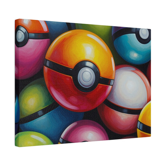 Colourful Poke-balls Canvas - Matte Canvas, Stretched, 0.75"