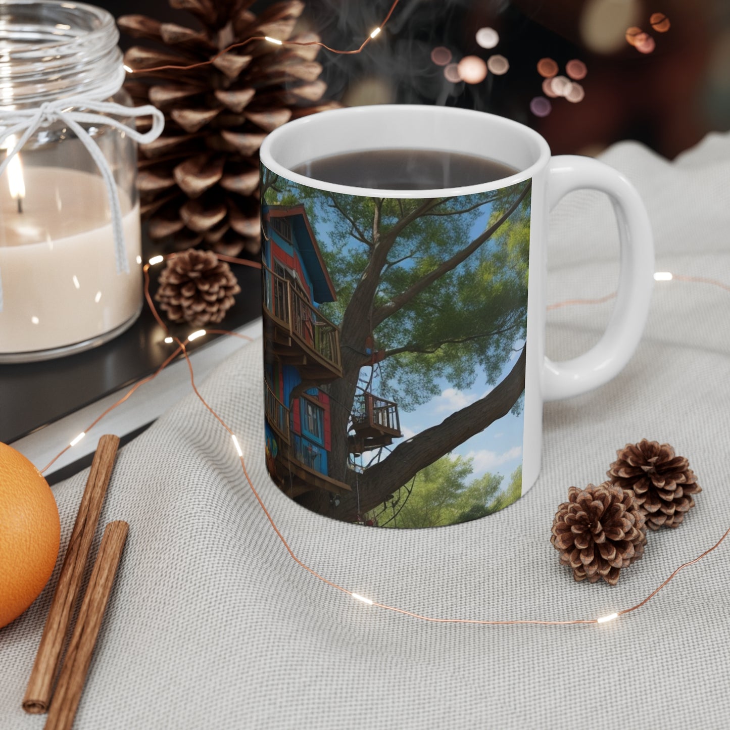 Tree House Mug - Ceramic Coffee Mug 11oz