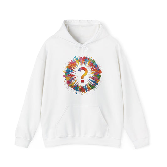 Colourful Messy Question Mark - Unisex Hooded Sweatshirt