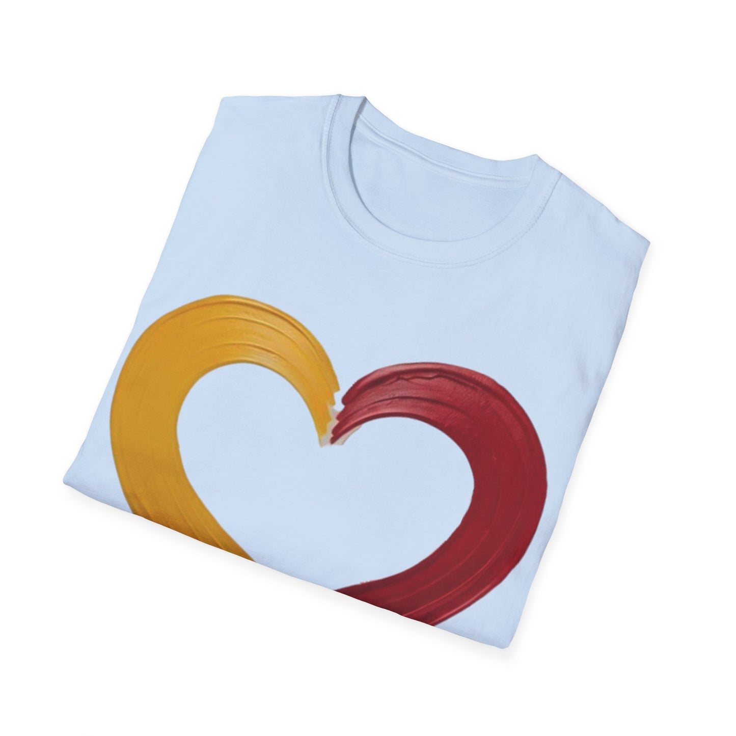 Yellow And Red Paint Love Heart - Unisex T-Shirt