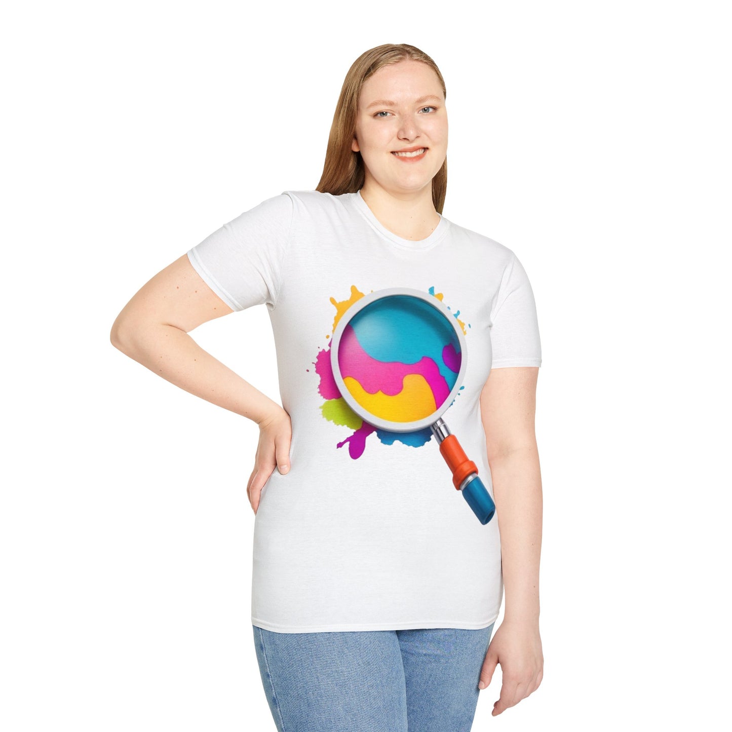 Colourful Magnifying Glass - Unisex T-Shirt