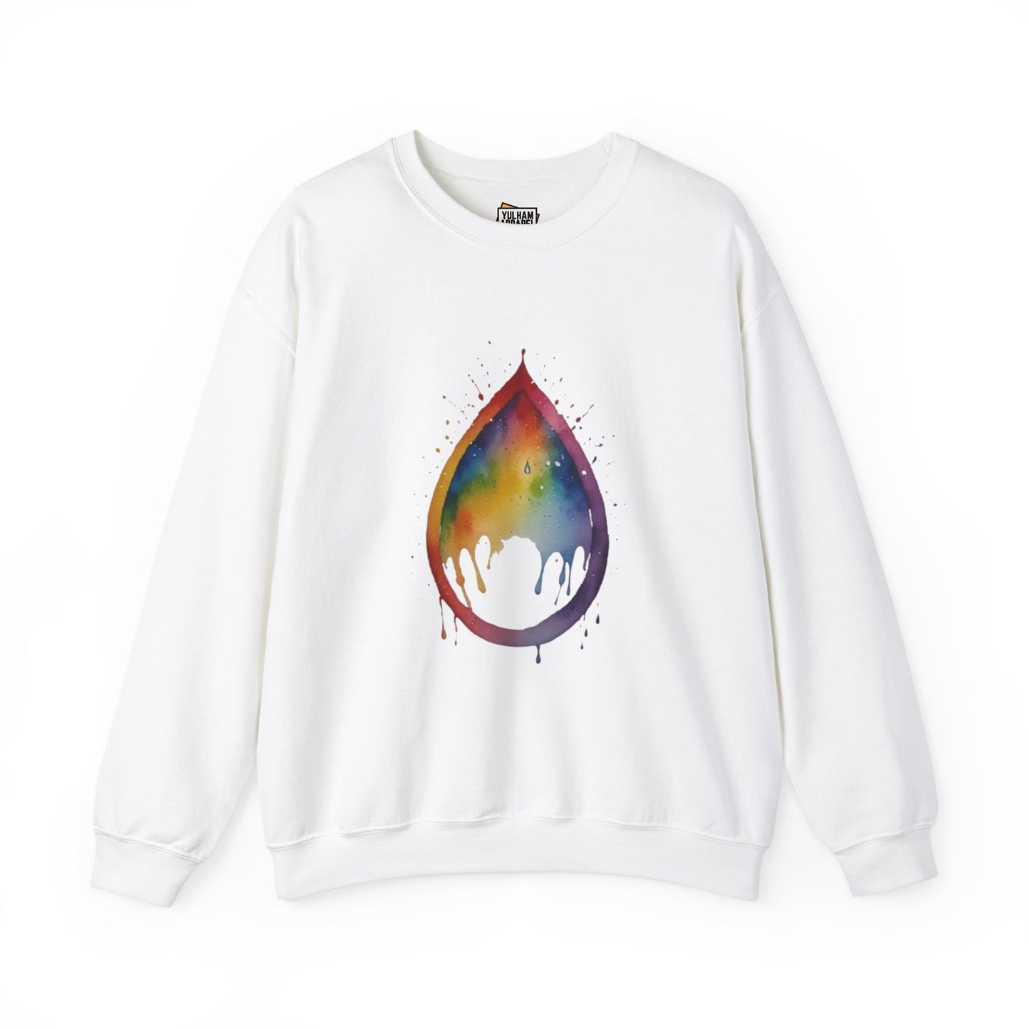 Colourful Watercolour Raindrop - Unisex Crewneck Sweatshirt