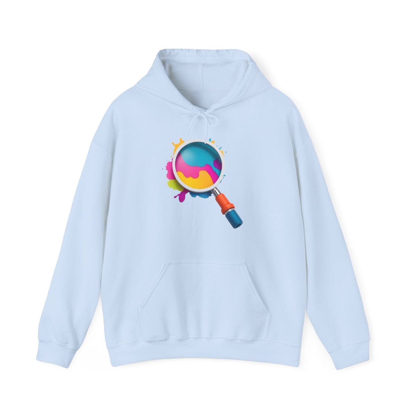 Colourful Magnifying Glass - Unisex Hooded Sweatshirt