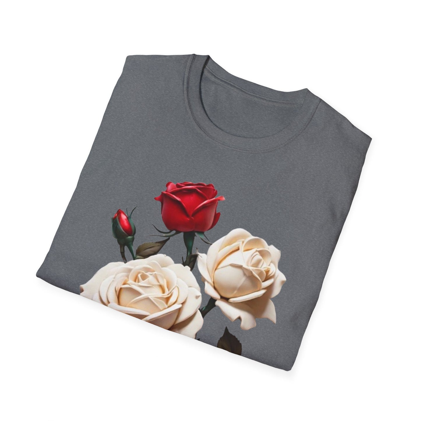 Red and White Roses - Unisex T-Shirt