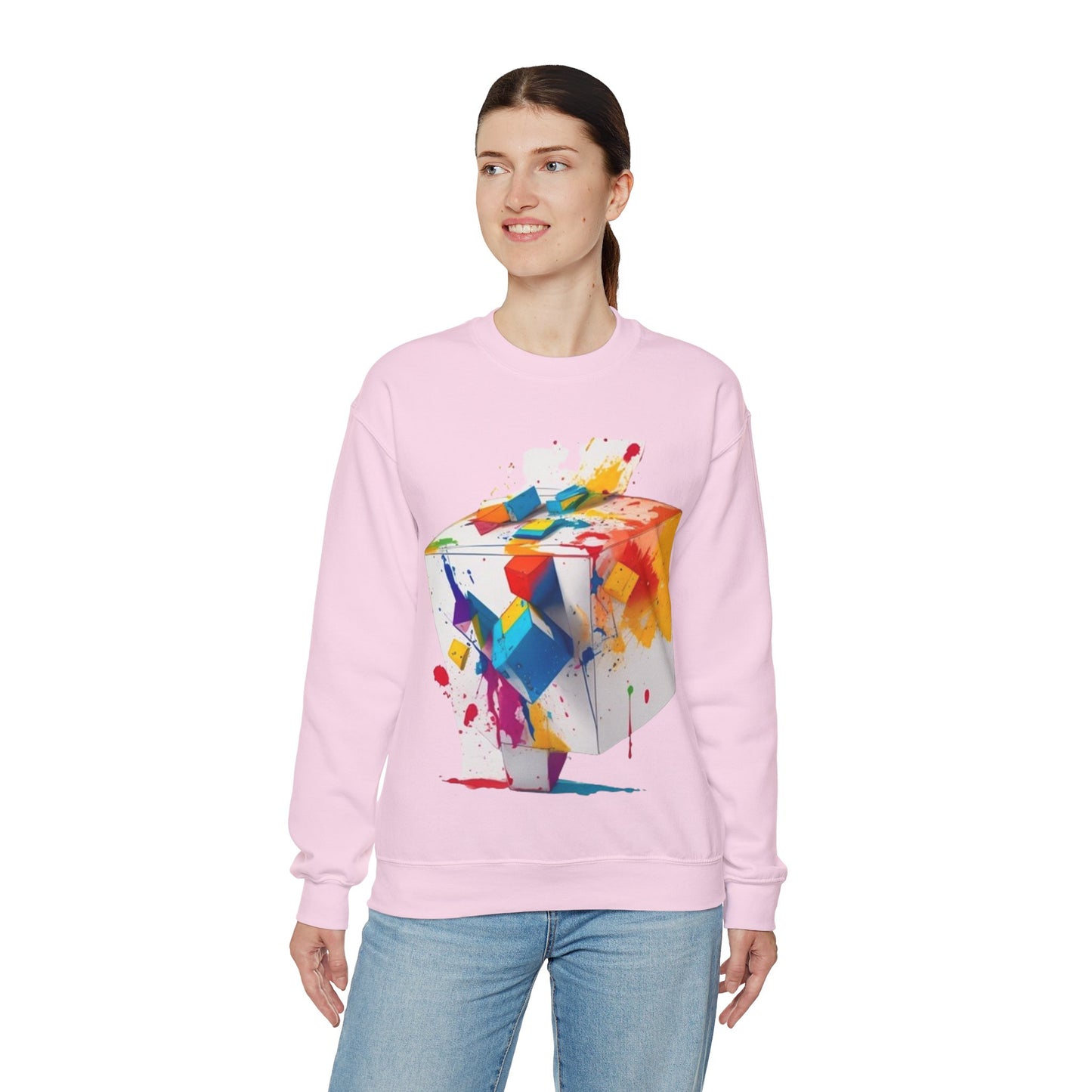 Colourful Cube - Unisex Crewneck Sweatshirt