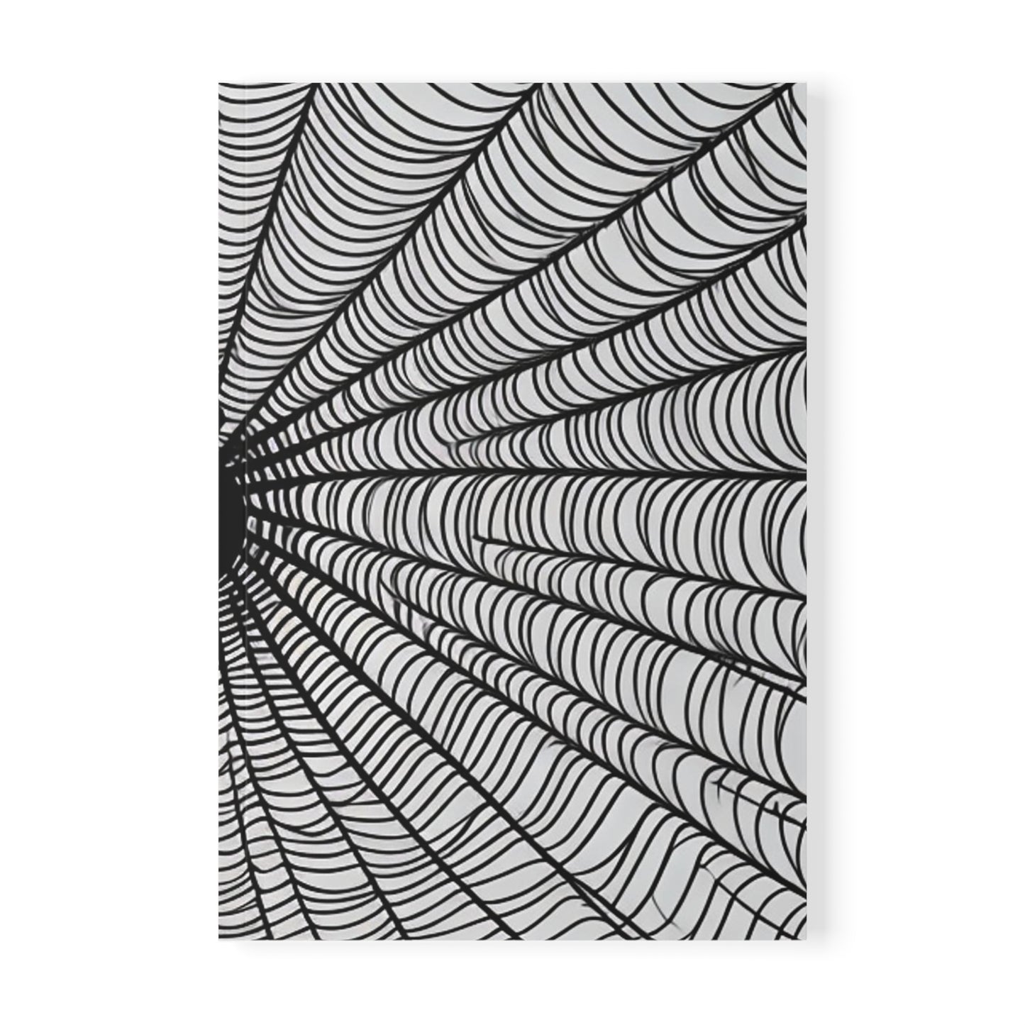 Spiders Web, Black and White - Softcover Notebook, A5