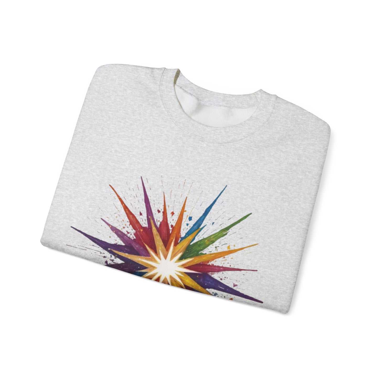 Colourful Exploding Star - Unisex Crewneck Sweatshirt