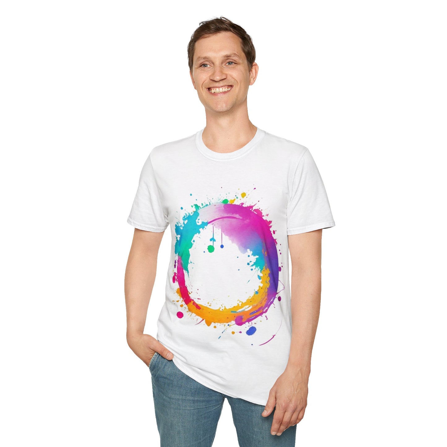 Messy Colourful Circle - Unisex T-Shirt