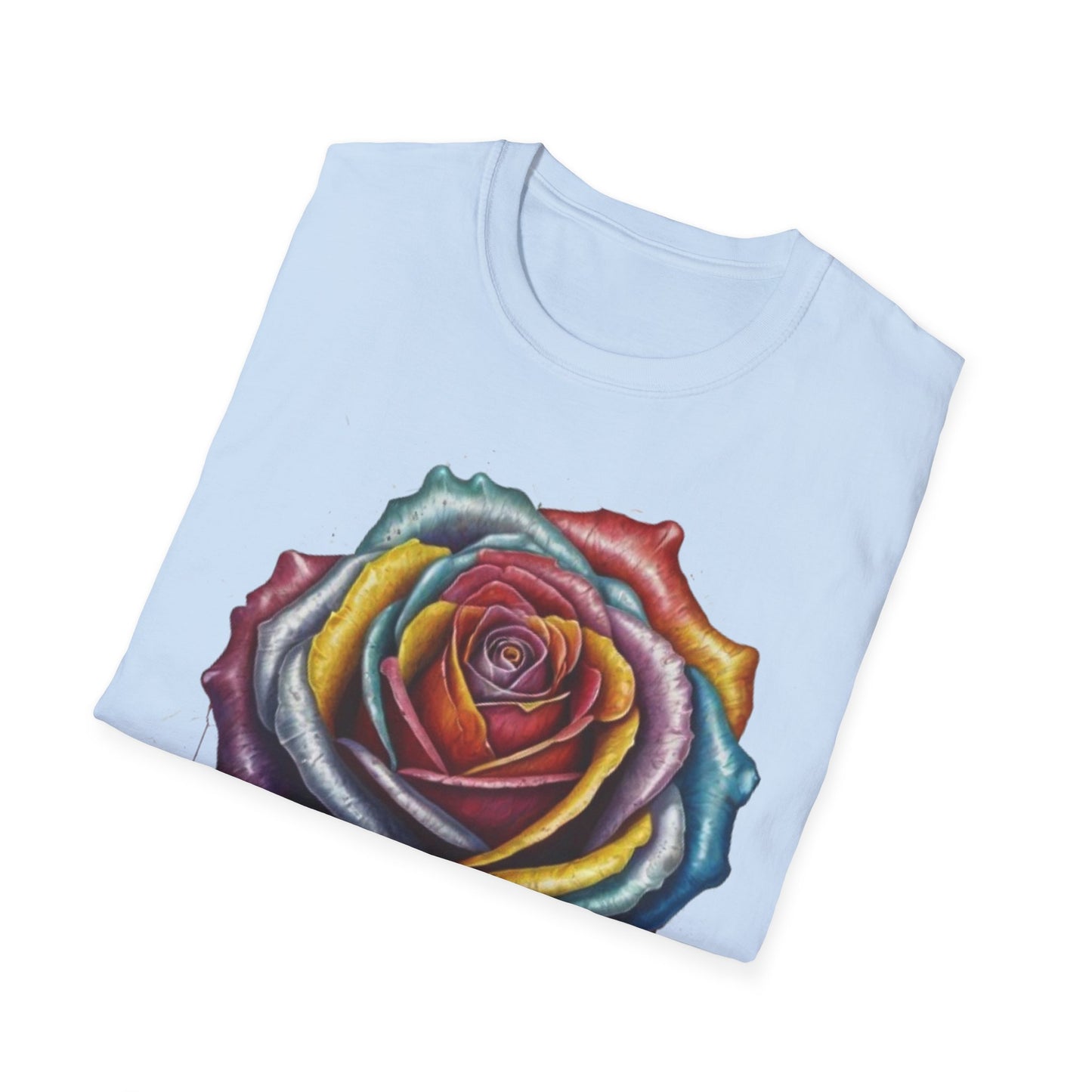 Messy Multicoloured Rose - Unisex T-Shirt