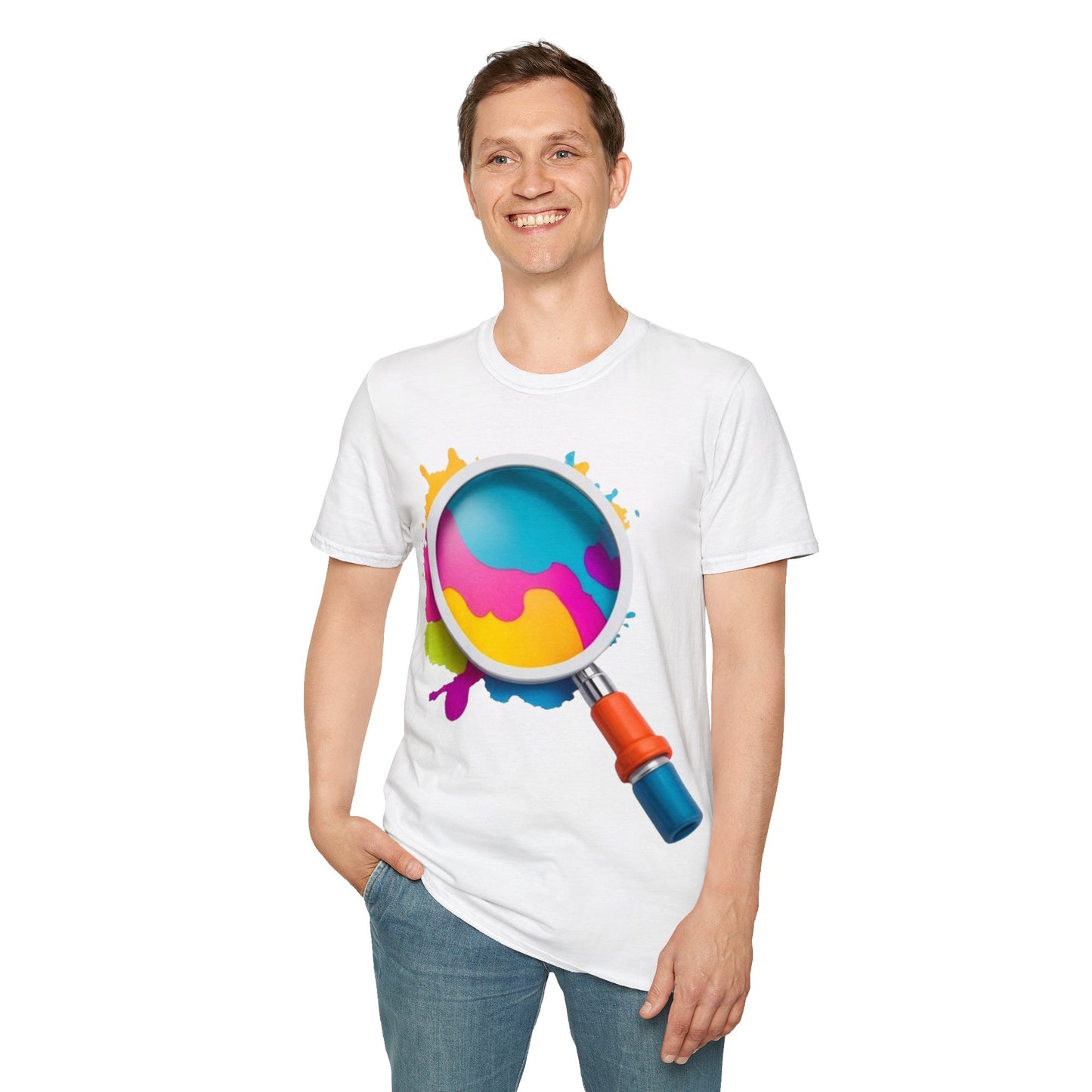 Colourful Magnifying Glass - Unisex T-Shirt