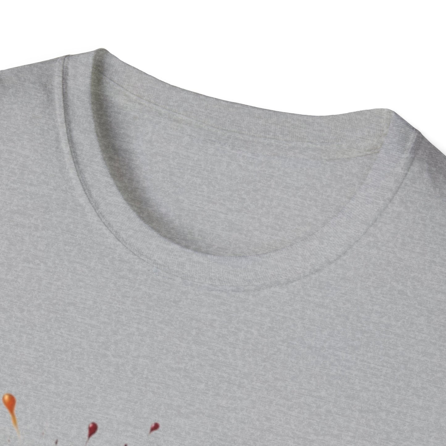 Messy Painted Colourful Slanted Love Heart - Unisex T-Shirt