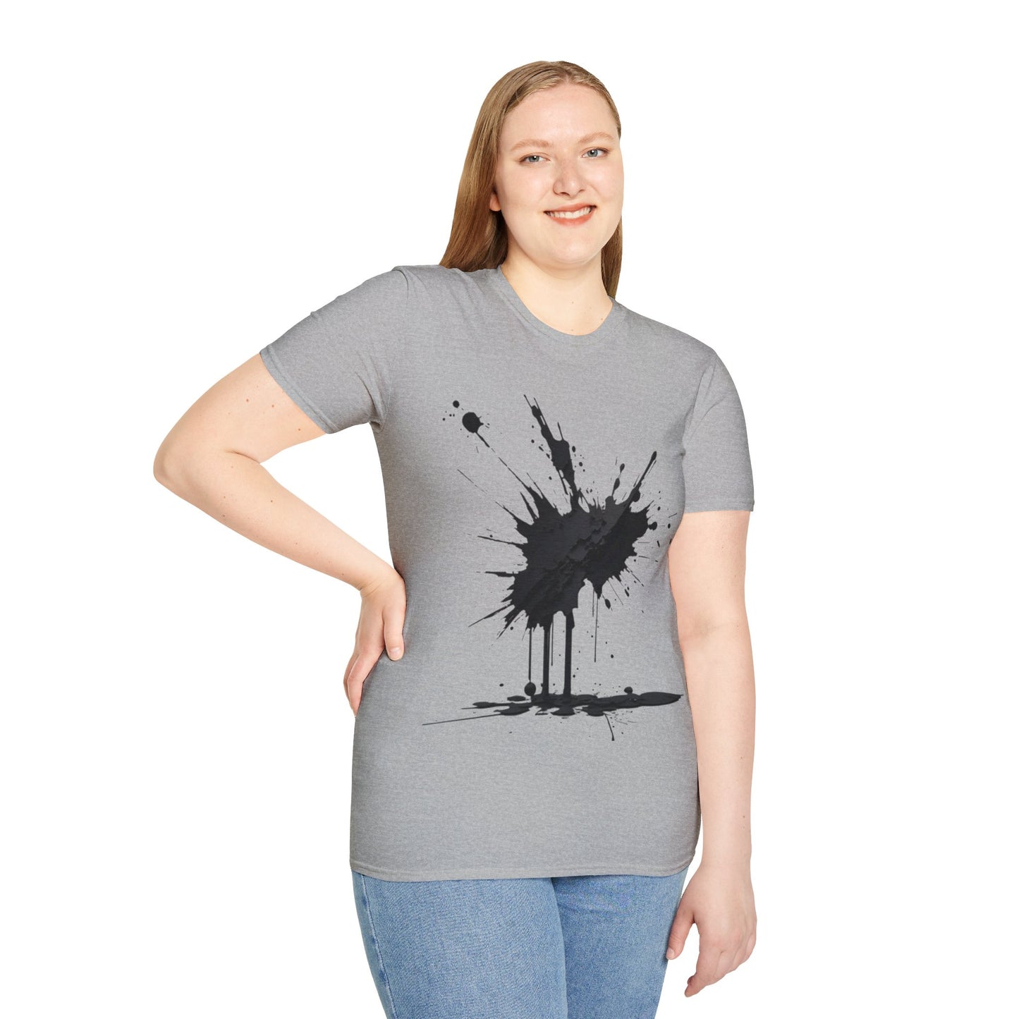 Black Paint Splatter - Unisex T-Shirt