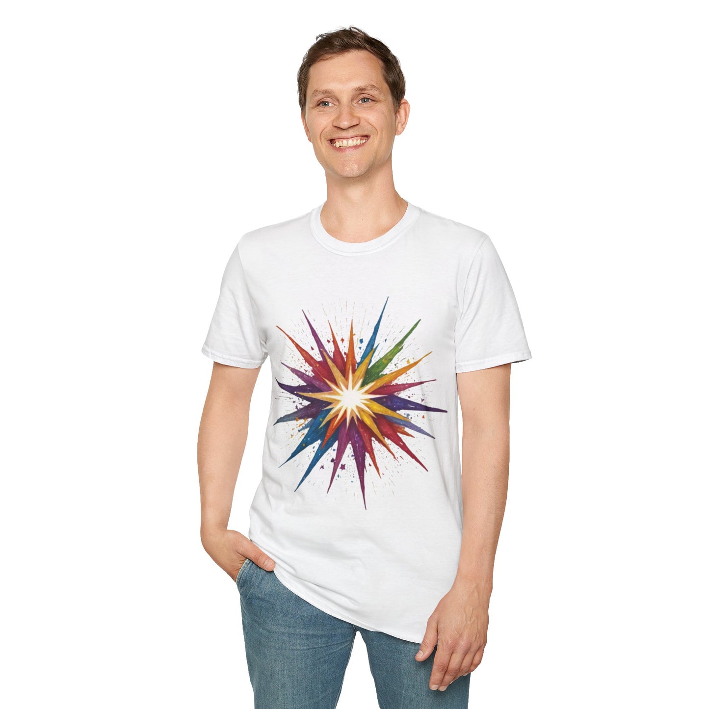 Colourful Exploding Star - Unisex T-Shirt