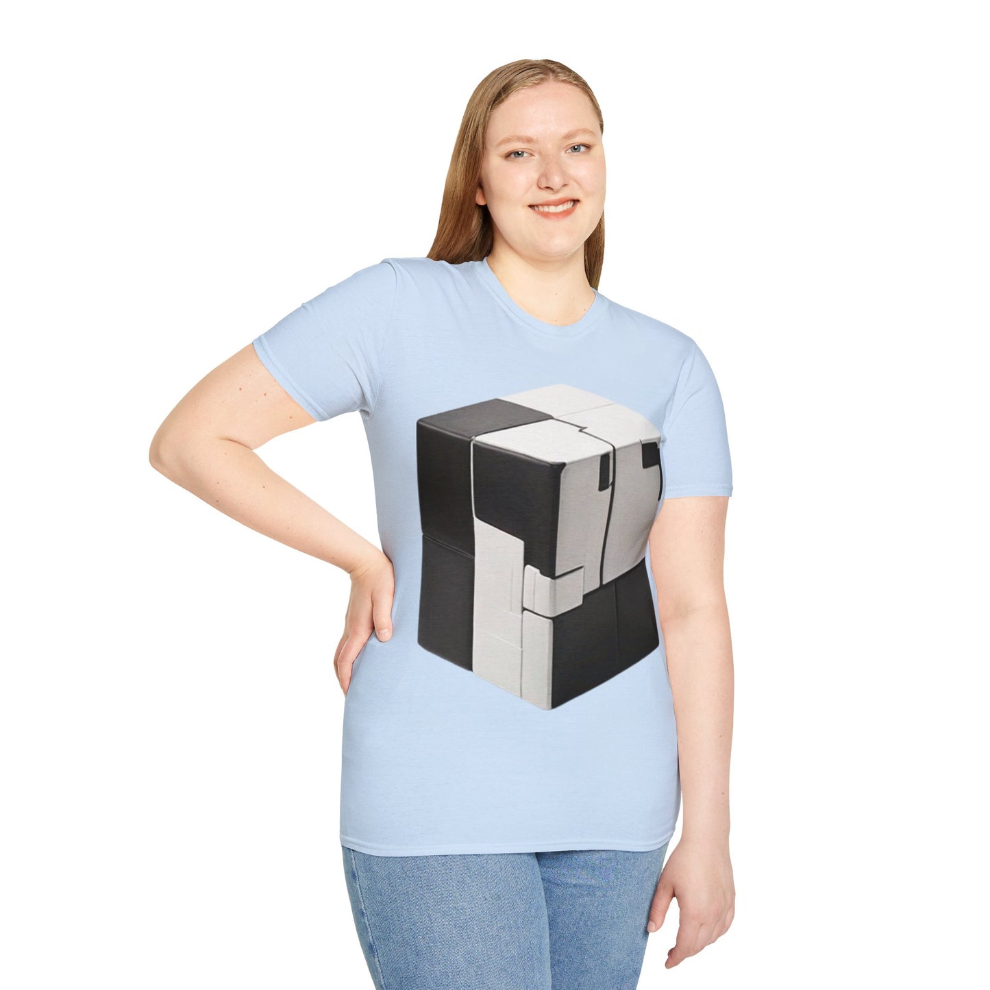 Black and White Cube - Unisex T-Shirt