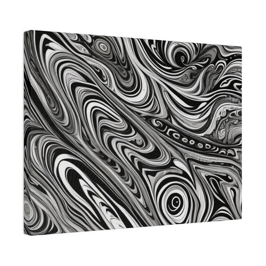 Black and White Messy Art - Matte Canvas, Stretched, 0.75"