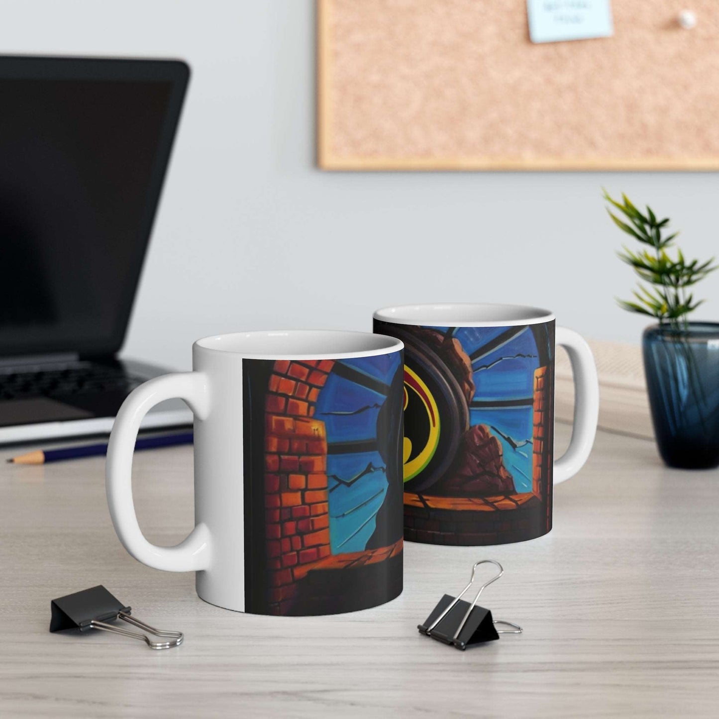 Bat Signal Mug - Ceramic Coffee Mug 11oz