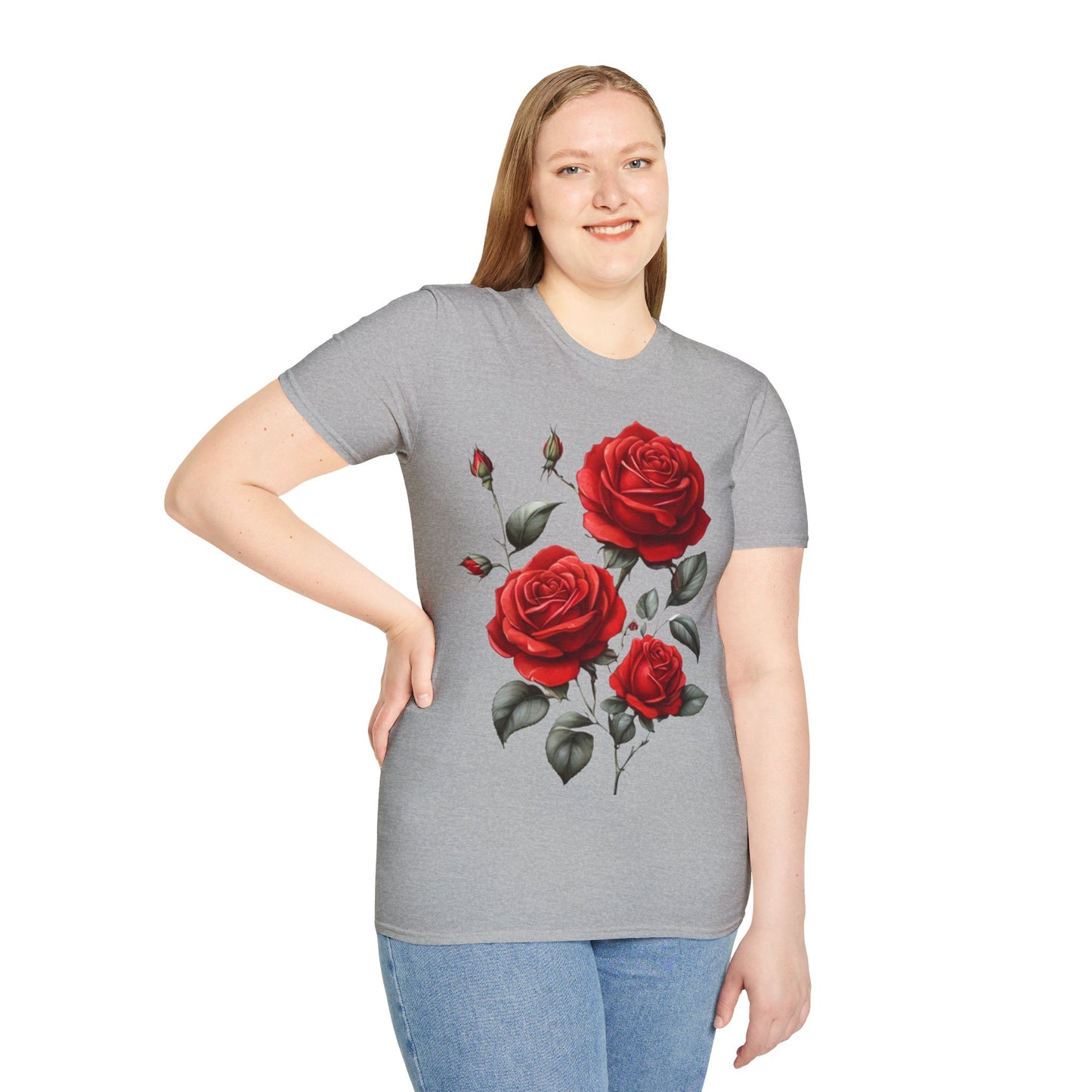 Three Red Roses - Unisex T-Shirt