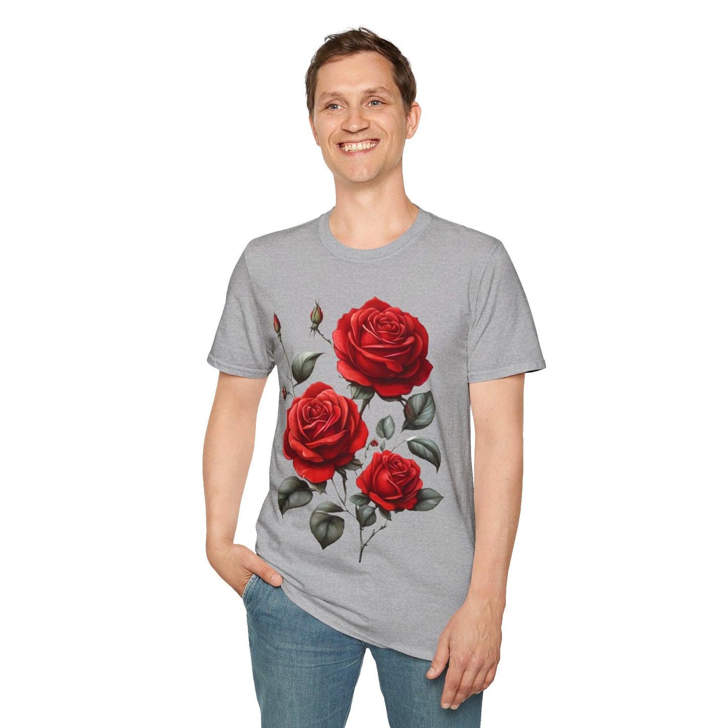 Three Red Roses - Unisex T-Shirt