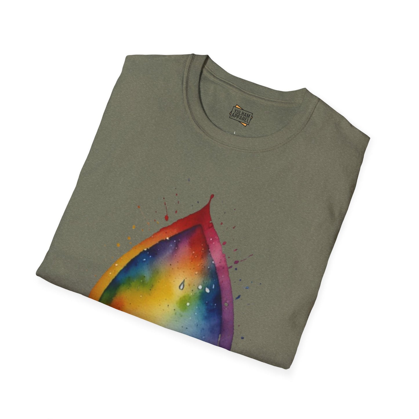 Colourful Watercolour Raindrop - Unisex T-Shirt