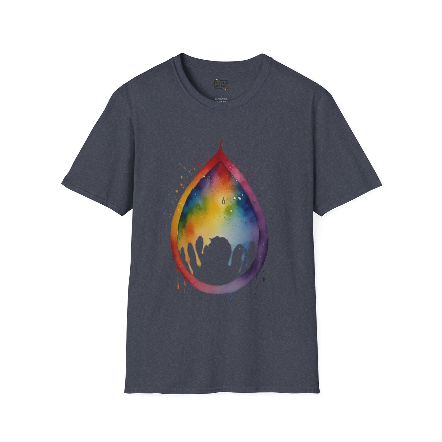 Colourful Watercolour Raindrop - Unisex T-Shirt