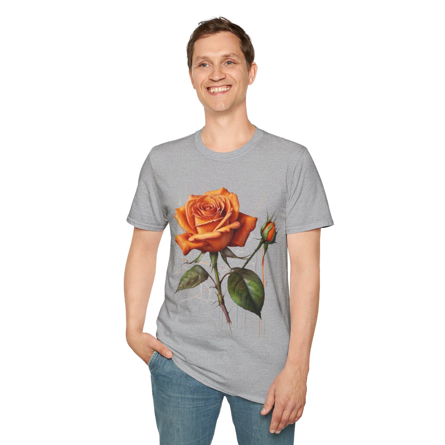 Messy Orange Rose - Unisex T-Shirt