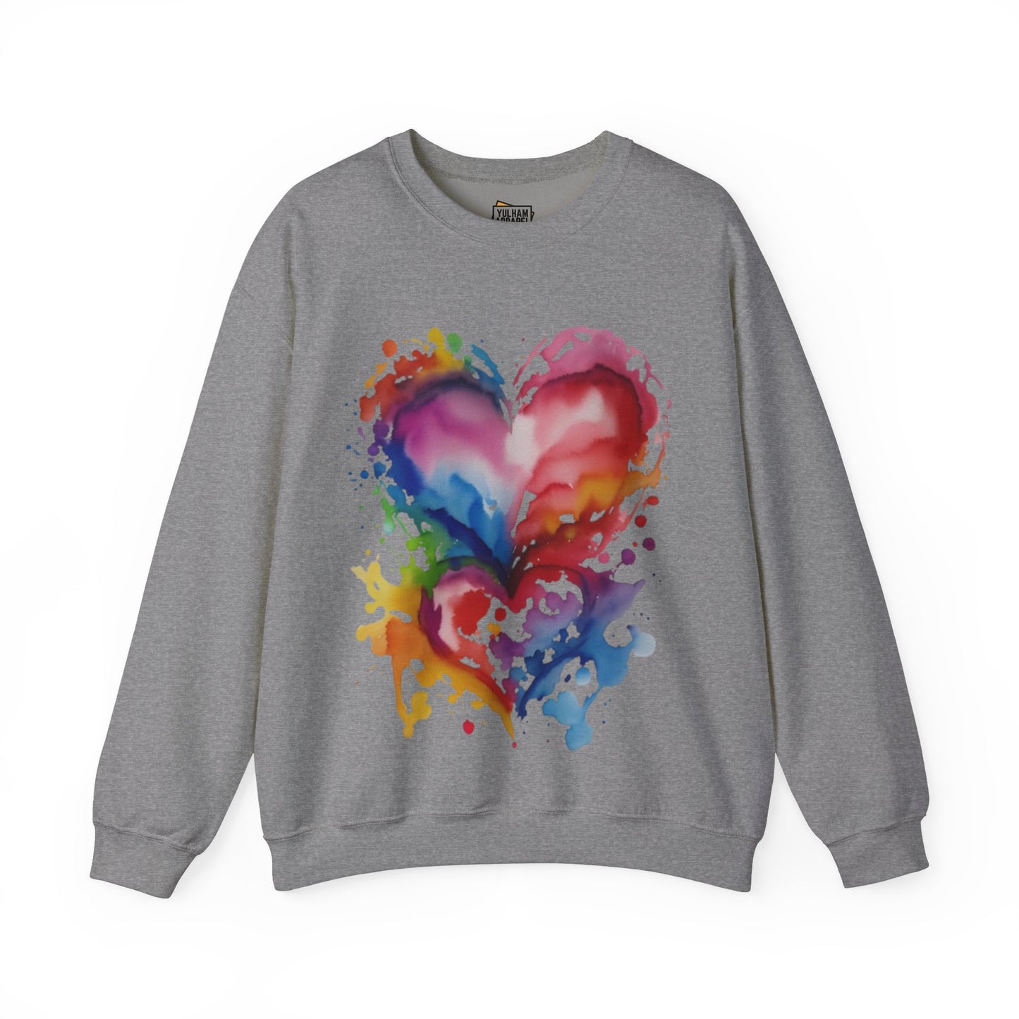 Watercolour Love Heart Duo - Unisex Crewneck Sweatshirt