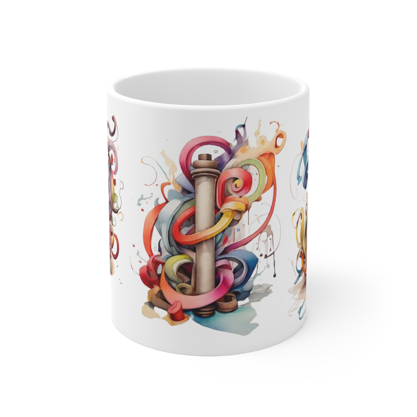 Colourful Messy Art Mug - Ceramic Coffee Mug 11oz