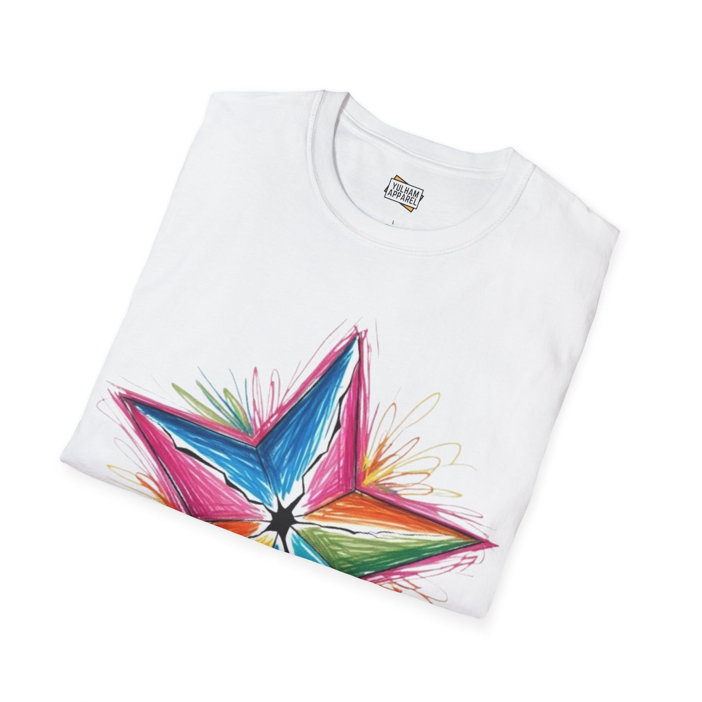 Vibrant Coloured Messy Star - Unisex T-Shirt