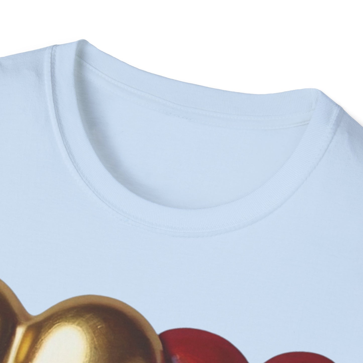 Gold And Red Love Heart - Unisex T-Shirt