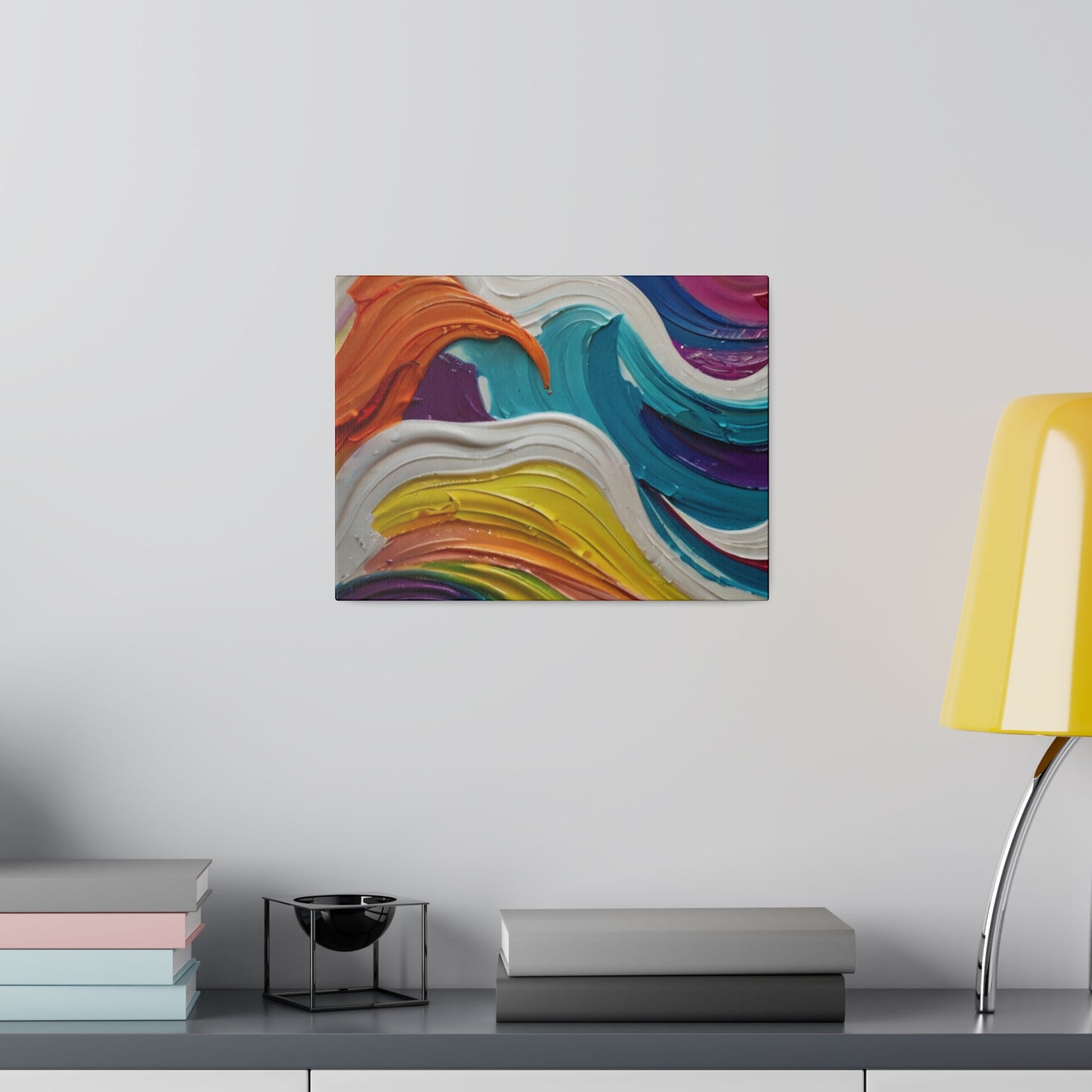 Messy Colourful Waves - Matte Canvas, Stretched, 0.75"