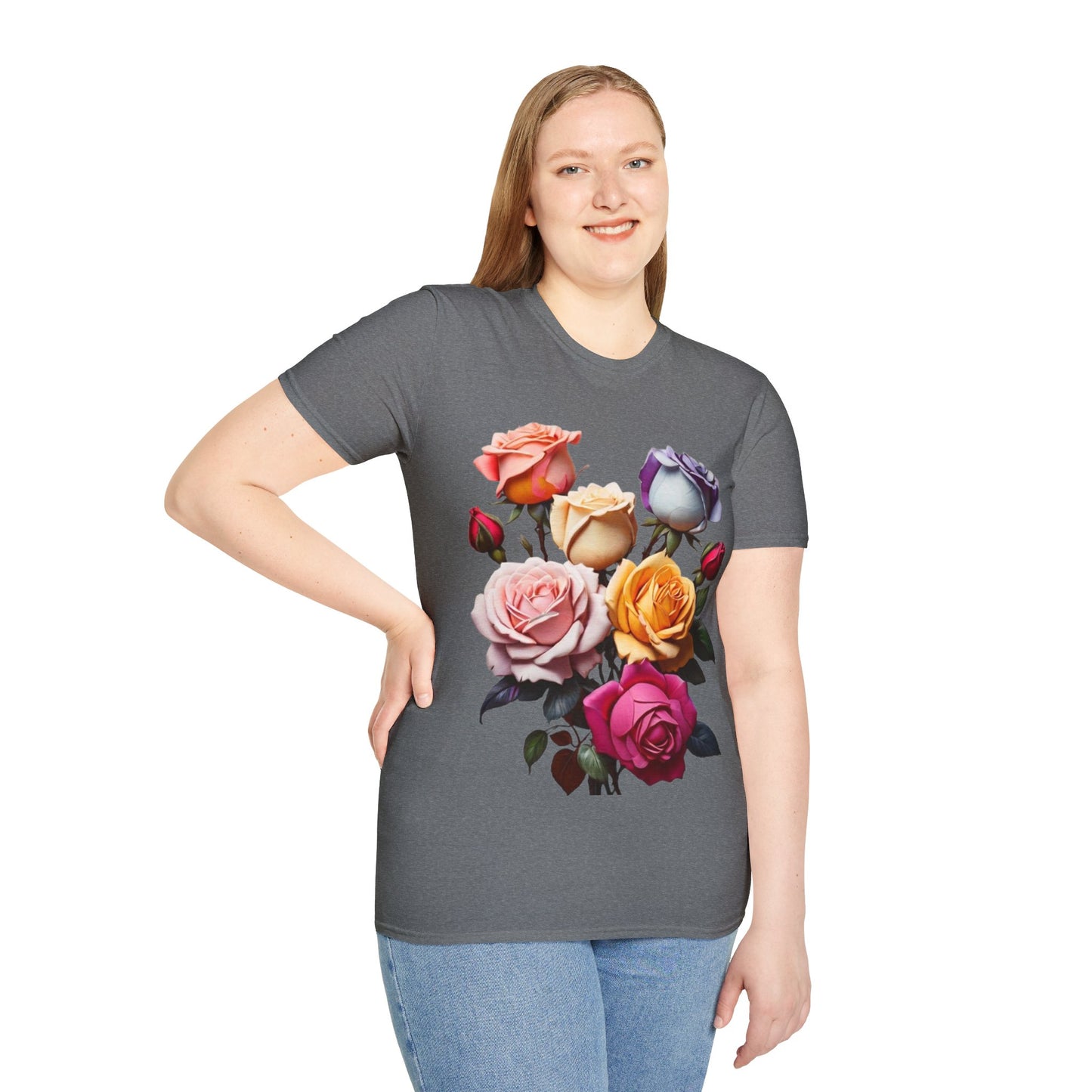 Multicoloured Roses - Unisex Long Sleeve T-Shirt