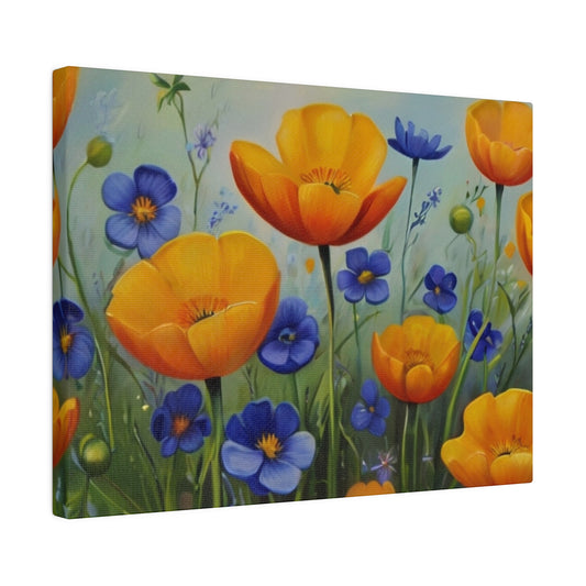 Buttercup Flowers - Matte Canvas, Stretched, 0.75"