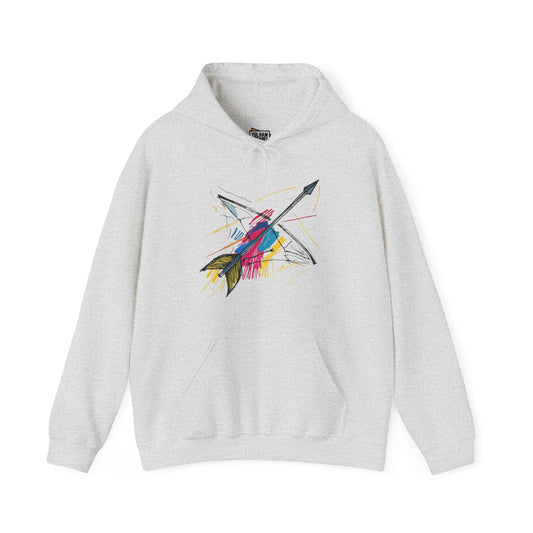 Messy Bow and Arrow - Unisex Hooded Sweatshirt