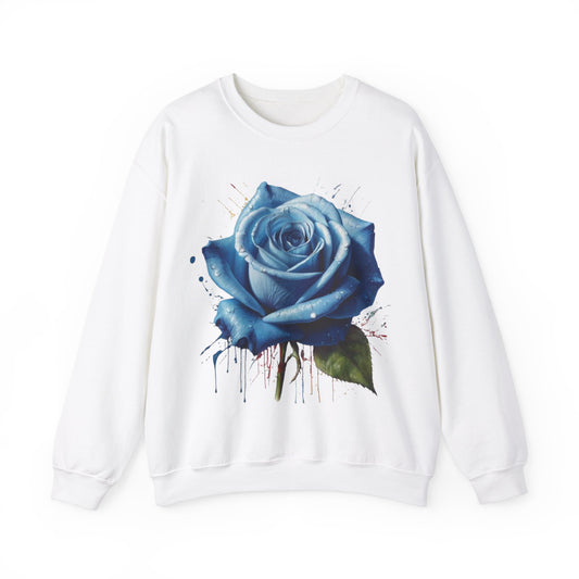 Messy Blue Rose - Unisex Crewneck Sweatshirt