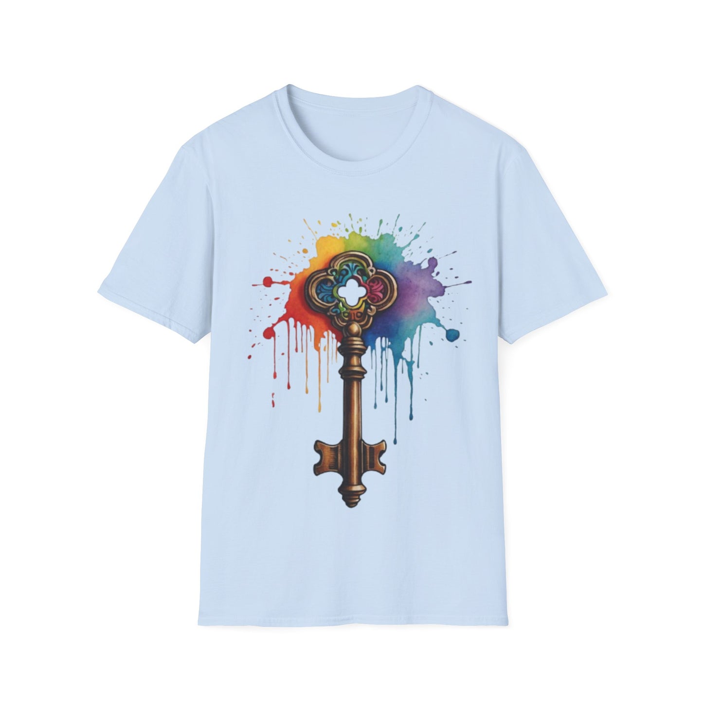 Colourful Messy Skeleton Key - Unisex T-Shirt